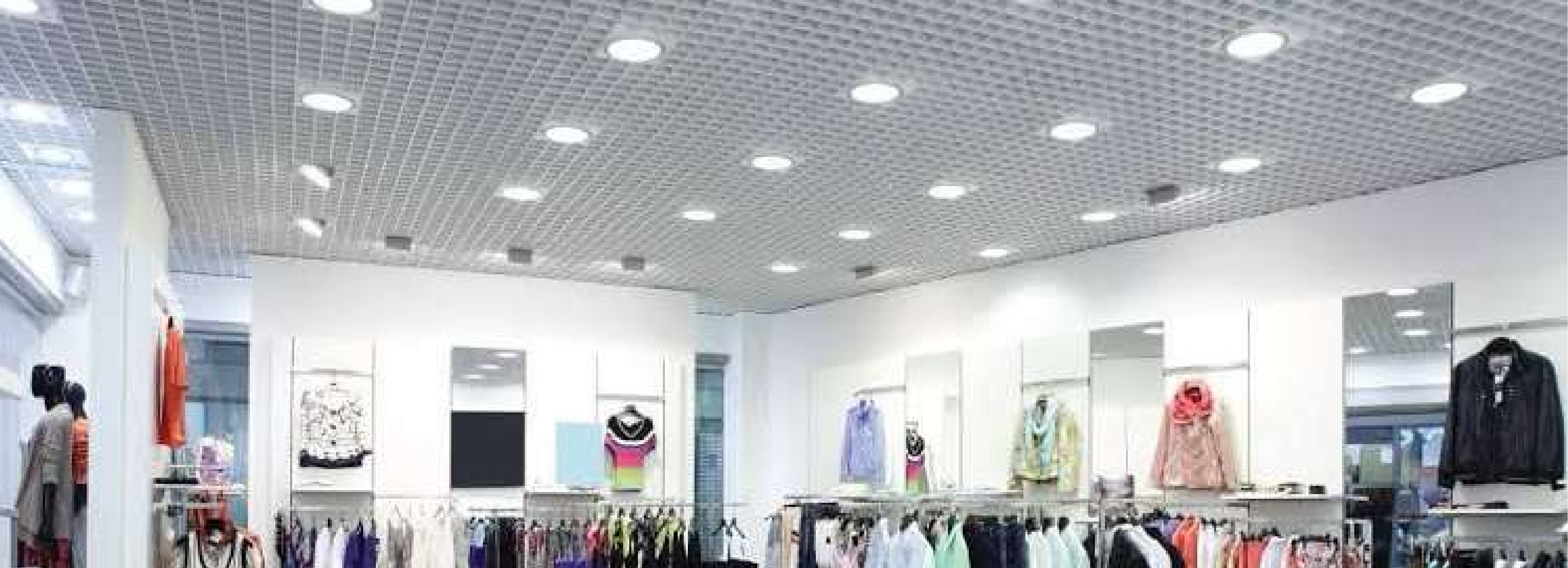 Kalinga LED downlight installation in a retail store